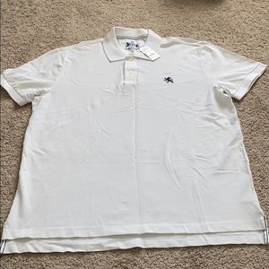 NWT! Express White Polo with Blue Accent.